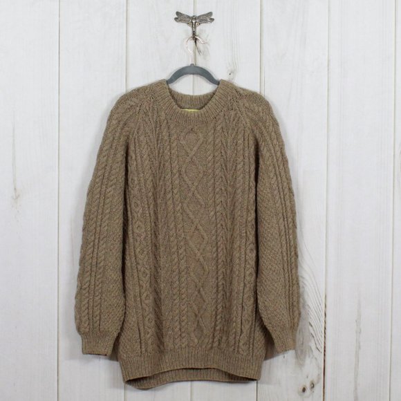 An Tuirne Sweaters - AN TUIRNE Hand Knitted Wool Corded Sweater